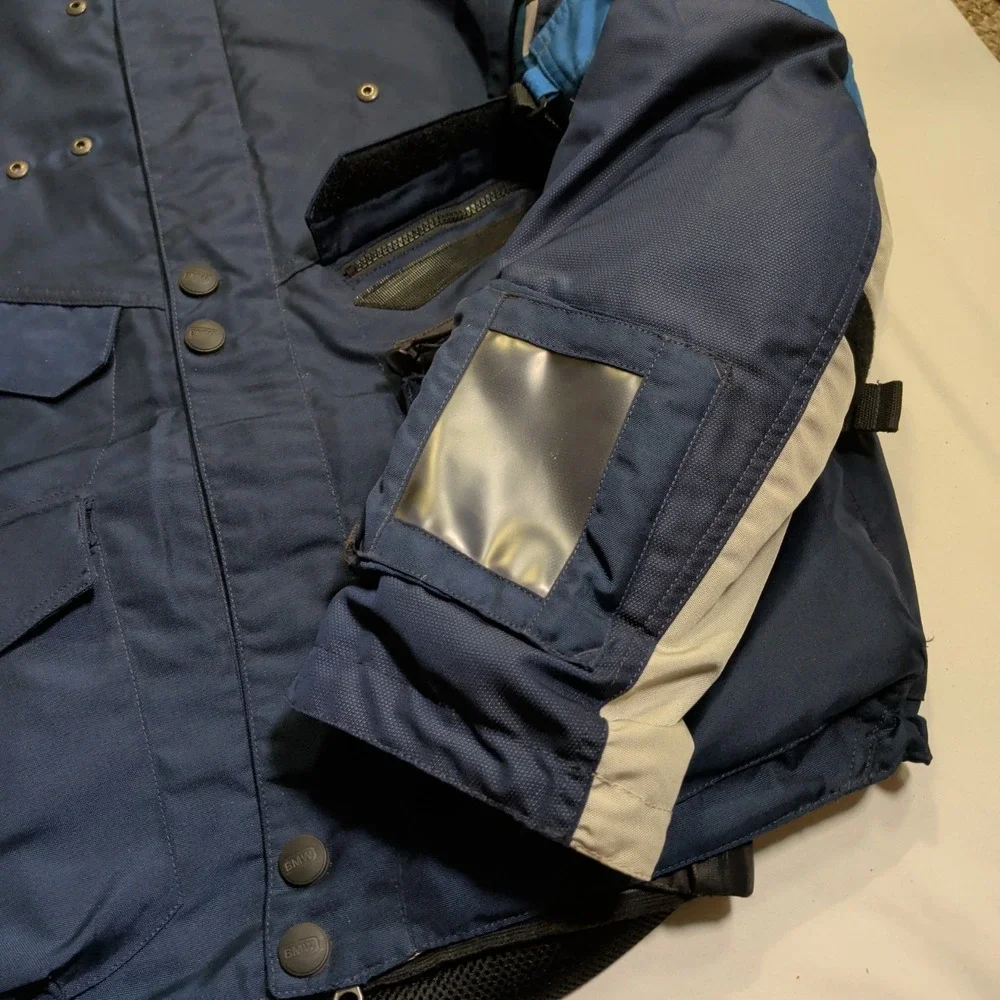 BMW Motorrad Rallye Motorcycle Jacket And Pants Set Mens Size 52R Blue Racing Ll